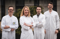Left to right: Gerlig Widmann, M.D., Anna Luger, M.D., Christoph Schwabl, M.D., Leonhard Gruber, M.D.