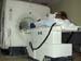 A patient going into magnetic resonance imaging equipment